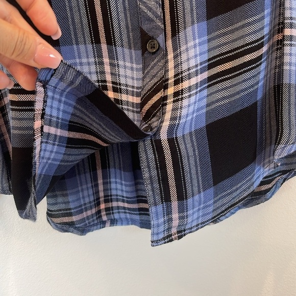 NWT Beach Lunch Lounge Sally Brushed Flannel Blue Shirt Size XS - Picture 6 of 10